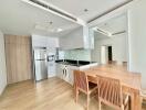 Modern kitchen with dining area