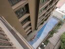 Apartment building with outdoor swimming pool