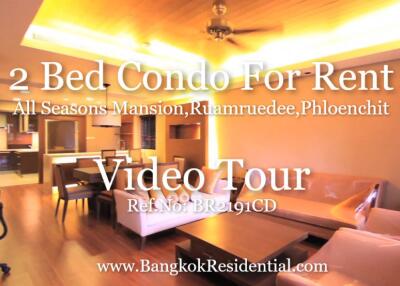 2 Bed Condo For Rent in Phloenchit BR2191CD