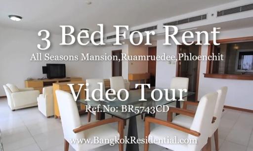 All Seasons Mansion  Spacious 3 Bedroom Property in Ploenchit