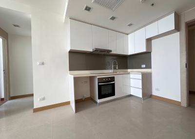 Modern kitchen interior with built-in appliances