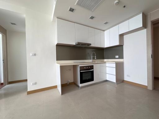 Modern kitchen interior with built-in appliances