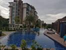 Luxurious Condominium Complex with Swimming Pool and Relaxing Outdoor Area