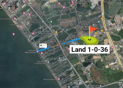 Land for rent Land near the sea, Chaiyaphruek Road, Jomtien, Pattaya.