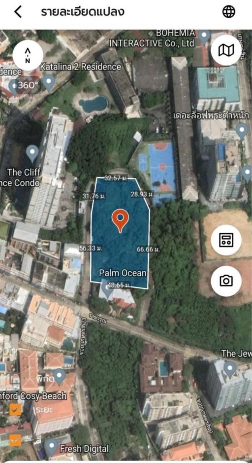 Land for rent, good location, Kasetsin, Pratumnak Hill, Pattaya.