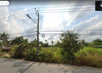 Land for sale, Huay Yai, Bang Lamung, Chonburi, in front of the road, good location