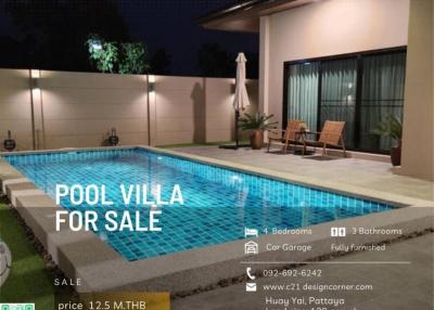 Pool villa, quality project, modern resort style, Huay Yai, Pattaya