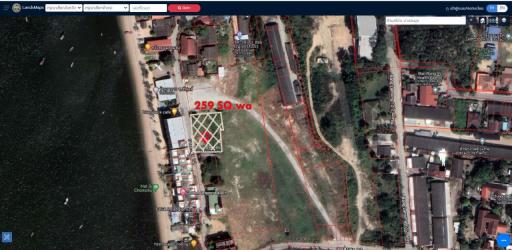 Sale ​​and rent land near the sea walk to the sea Opposite Dragon Hotel On the beach road, Bang Lamung, Chonburi