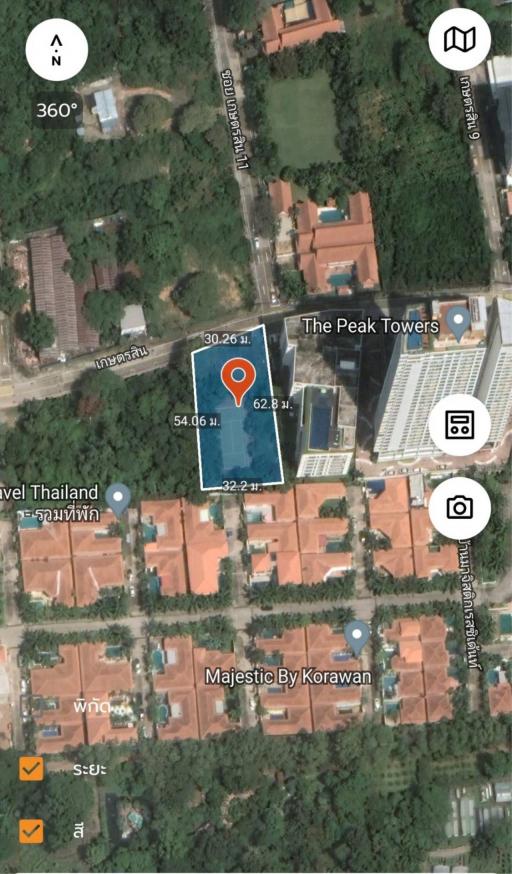 Land in prime location, Kasetsin, Pranak Hill, Pattaya for rent.