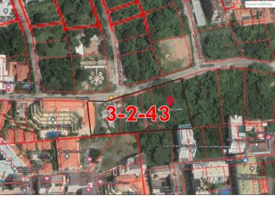 Land in prime location, available for rent, close to the sea, convenient transportation, Kasetsin, Pratumnak Hill, Pattaya.