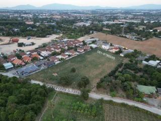 Aerial view of a suburban area showing residential properties