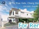 Exterior view of a modern building for rent at Tha Phae Gate, Chiang Mai