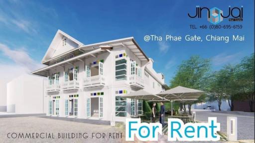 Commercial building exterior for rent near Tha Phae Gate, Chiang Mai