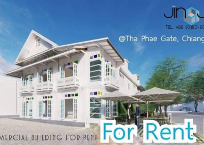 Commercial building exterior for rent near Tha Phae Gate, Chiang Mai