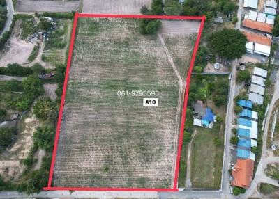 Aerial view of a vacant plot of land for sale
