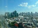 Expansive city view from a high-rise building showing urban landscape