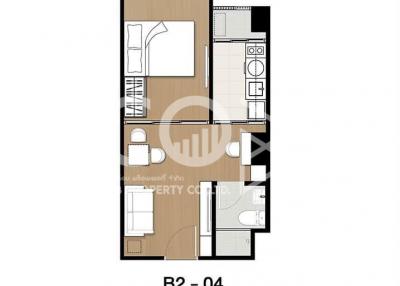 Architectural floor plan of an apartment