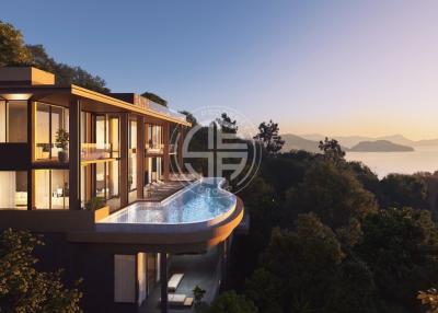 5 bedrooms studding sunset sea & sky view luxury villa in Panwa