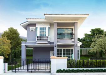 ️️House for sale Price star at 4.4-5.1 Mb. 2-storey detached house #Newly built house  51.6-64.6 sqw. #European style Reserve today for only 5,000 baht #Ready to carry the bag in. #Project on the 