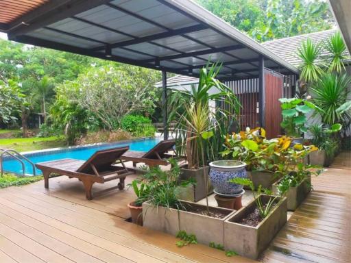 ️‍️For sale 14.9 Mb. Get Income 45,000 baht/month, one-story pool villa 1 rai 78 sq m. #SanKamphaeng District with #private pool Near San Kamphaeng #WalkingStreet