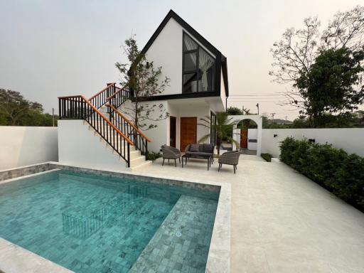 Price 9.9 Mb.2-storey house 79 sqw. #swimming pool #Nordic style house #WangTan #HangDong