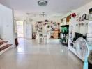 Spacious living room with bright natural light