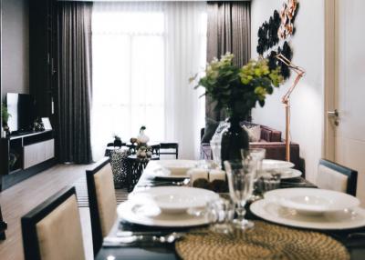 Elegant dining room with modern furniture and tasteful decor