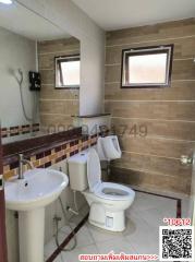 Clean bathroom with modern amenities