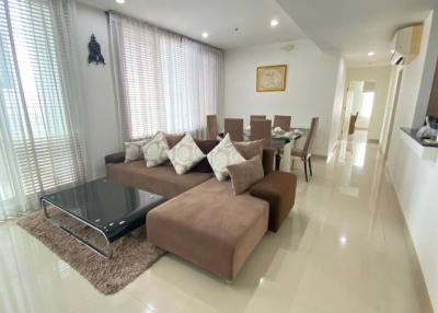 Spacious and modern living room with natural light