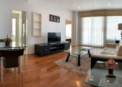 Spacious living room with modern furniture and natural light