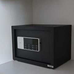 Modern digital safe in an interior setting