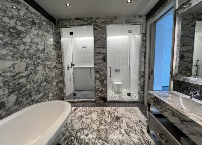 Modern bathroom with marble finish