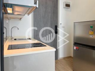 Modern kitchen interior with stainless steel appliances