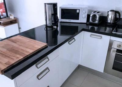 Modern kitchen with built-in appliances