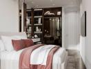 Elegant and cozy bedroom with a sophisticated interior design