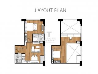 Floor plan of a modern apartment layout