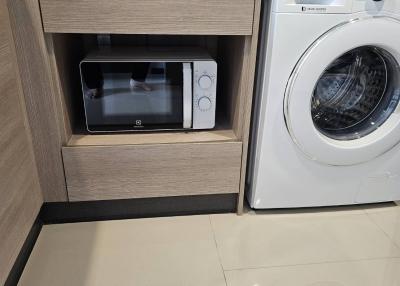 Modern kitchen with built-in appliances