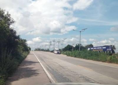 Open suburban road with clear skies