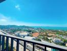 Spacious balcony with panoramic sea view