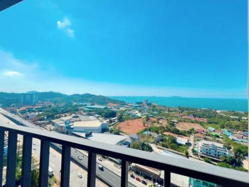 Spacious balcony with panoramic sea view