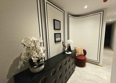 Modern hallway interior with decorative elements