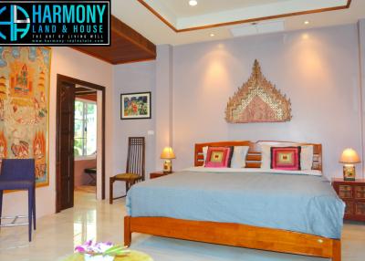 Spacious Bedroom with Modern Thai Decor