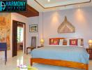 Spacious Bedroom with Modern Thai Decor