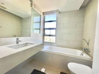 Modern bathroom with natural light