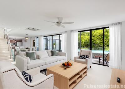 Luxurious, Brand New Partial Sea View Pool Villa for Sale Near Layan Beach, Phuket, Thailand