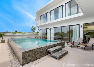 Luxurious, Brand New Partial Sea View Pool Villa for Sale Near Layan Beach, Phuket, Thailand