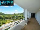 Spacious balcony with scenic view