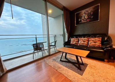 Cozy living room with ocean view and comfortable seating