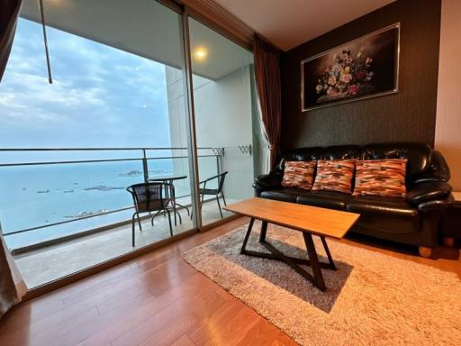 Cozy living room with ocean view and comfortable seating