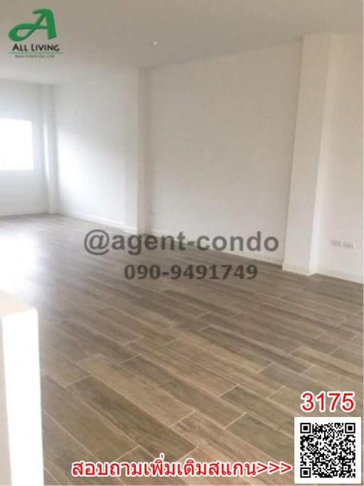 Spacious unfurnished living room with tiled flooring